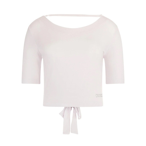 Guess Γυναικεία κοντομάνικη μπλούζα Round Back Bow Tee